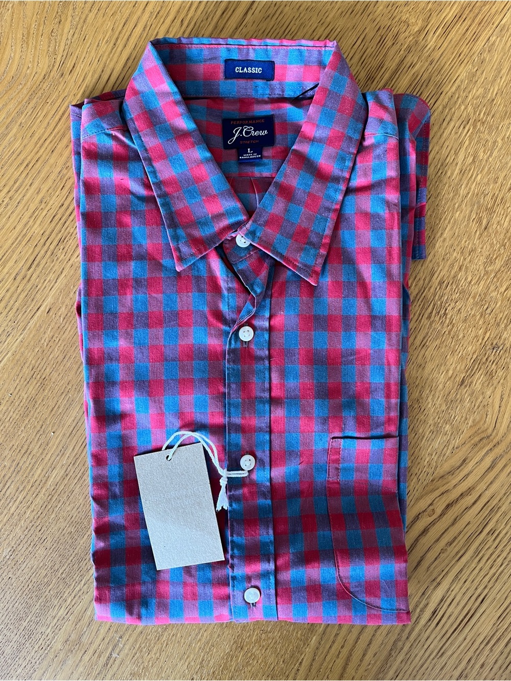 J. Crew performance stretch Classic amen’s Button-Down Shirt